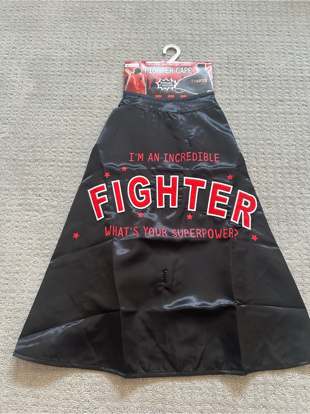 Black "Fighter" Satin Skirt - I'm An Incredible Fighter